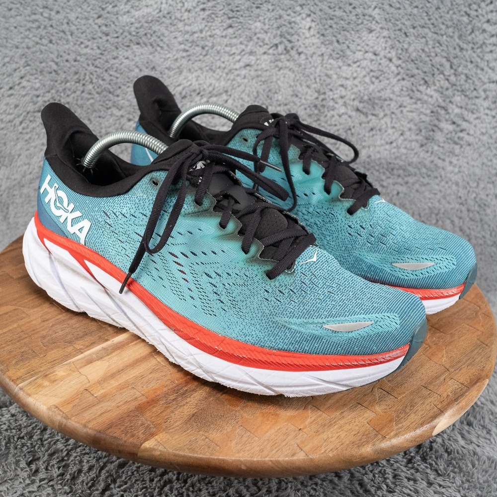 Hoka Clifton 8 Mens Size 11.5D Teal/Aqurelle Running Walking Shoes
